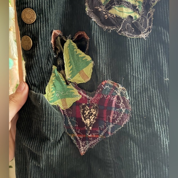 Upcycled Bob Ross Overall Dress - Picture 3 of 4